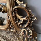 Antique mirror with carved gilded wood glazing beads 164x127