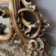 Antique mirror with carved gilded wood glazing beads 164x127