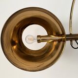 Lampe murale vintage à arc Florian Schulz XL BOCA en laiton, années 1970