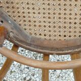 Pair of chairs bistrot tanned j & j khon curved wood