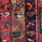 Tribal persian runner rug handwoven traditional red blue wool runner carpet 120x330cm