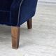 1960s, Danish 2-seater sofa. dark blue furniture velour.