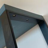 Console tray wood base footing steel