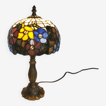 Tiffany style lamp, leaded stained glass, art nouveau.