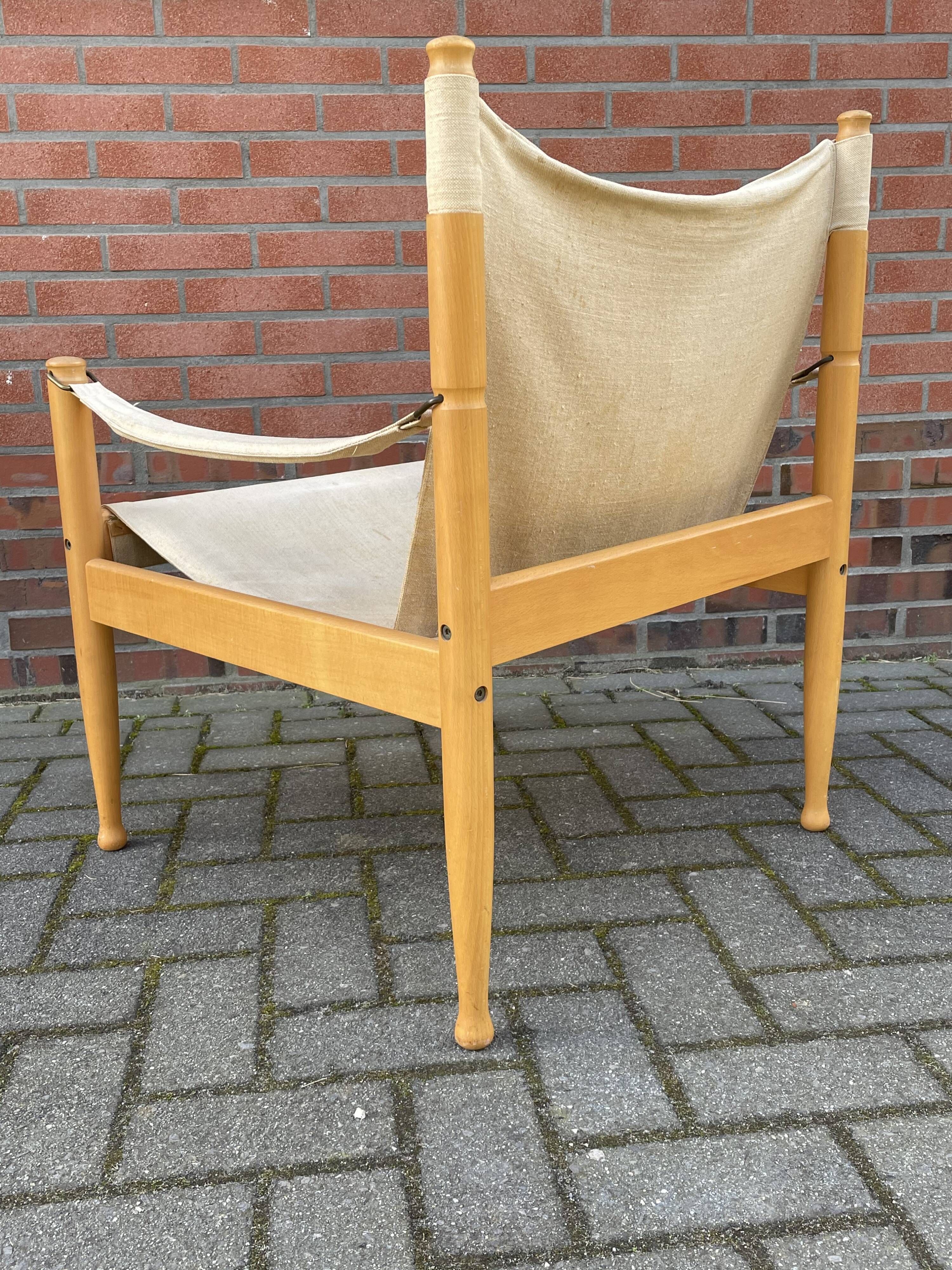 Danish safari chair by Erik Wørts for Niels Eilersen, Denmark 1960s