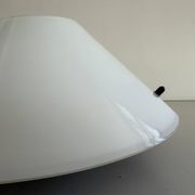 Simple opal glass wall light from the mid-century by Lamperti, 1960s, Italy.