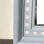 Painted wooden mirror, Folk Art patterns - 72 x 41.5 cm