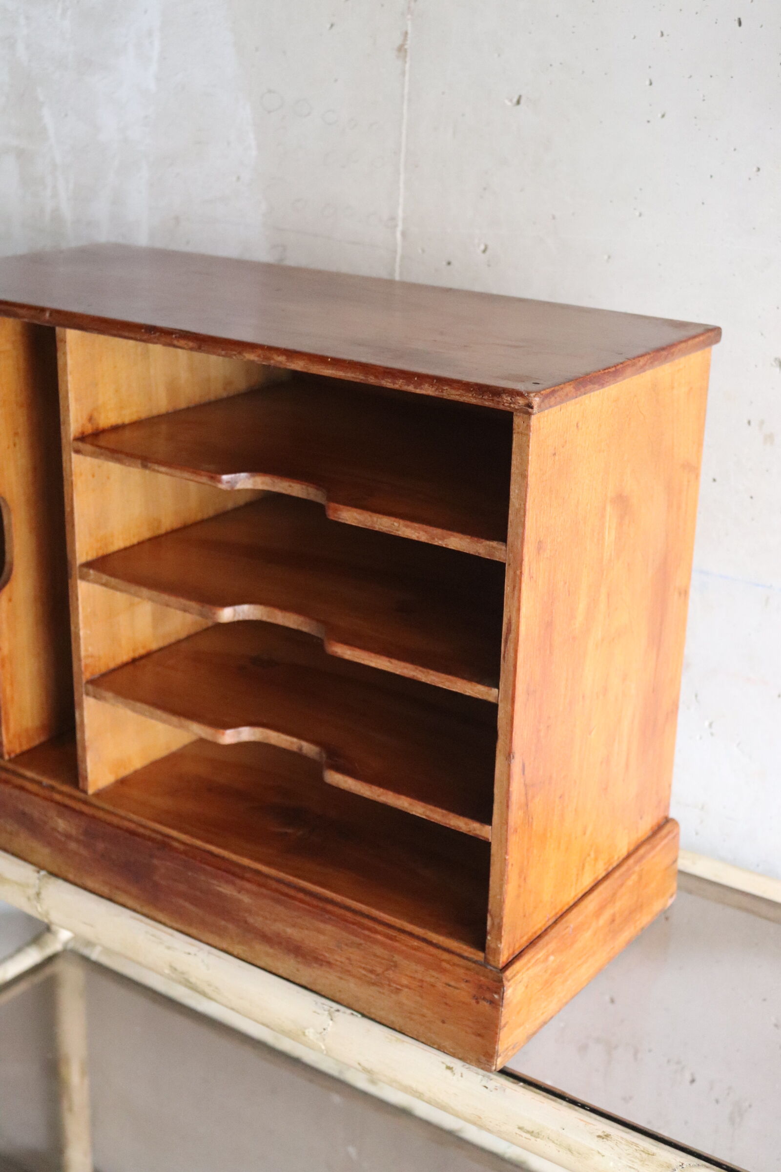 Office sorter, old wooden document holder