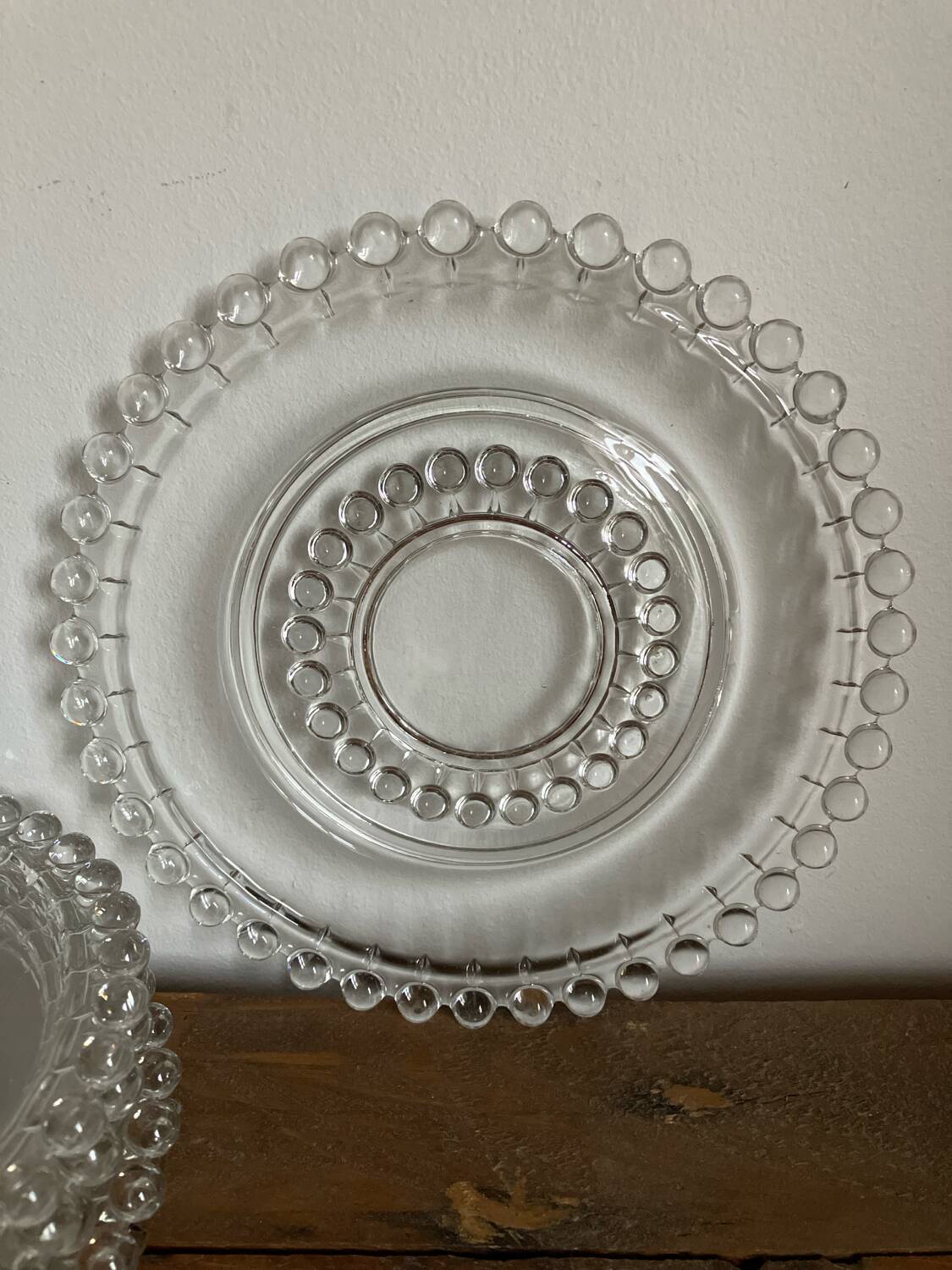 6 glass dessert plates