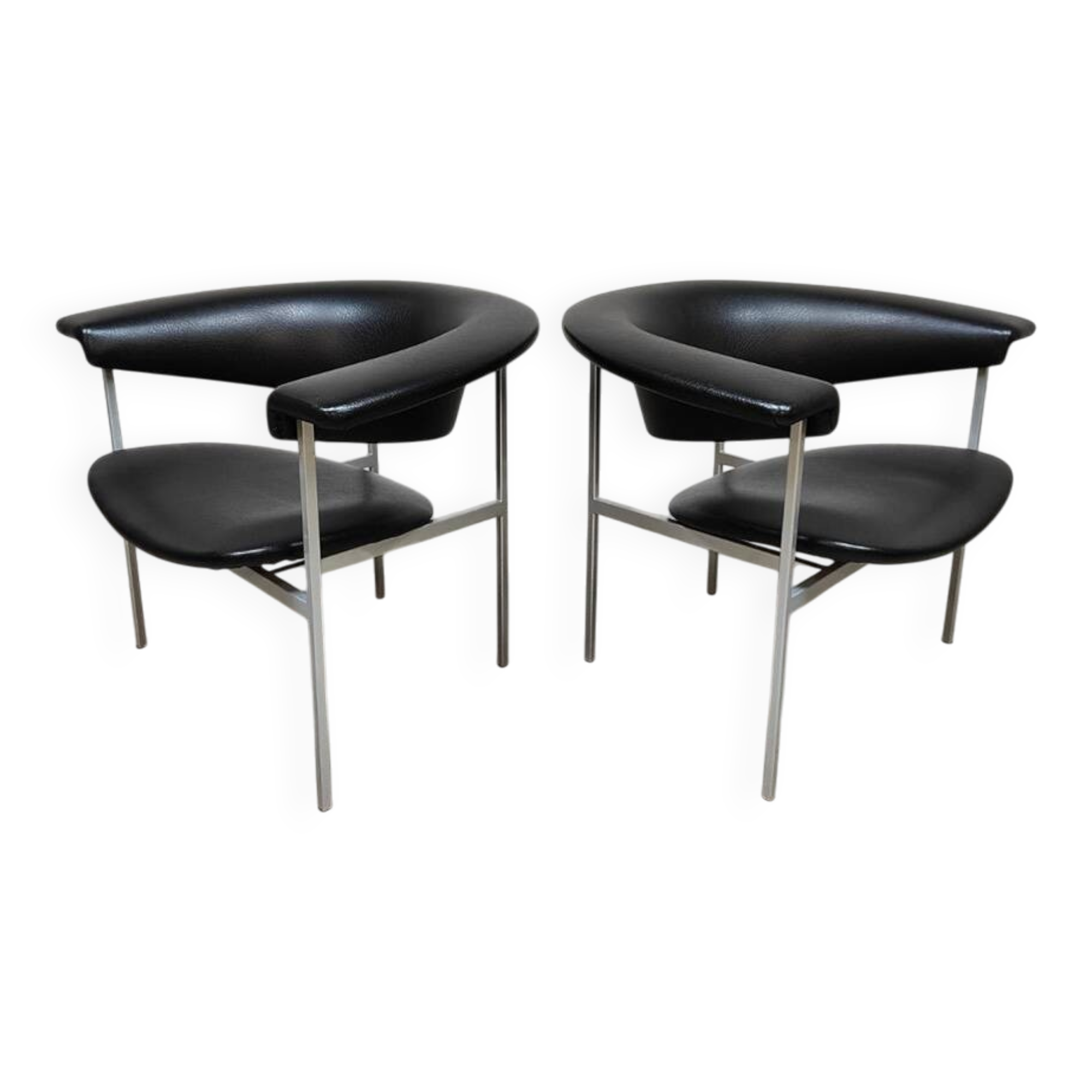 Dutch vintage design Meander Gamma lounge chairs Rudolf Wolf, Gaasbeek & Van Tiel