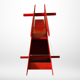 Cheval à bascule en contreplaqué constructiviste rouge, Suisse Années 1960