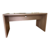 Bureau contemporain bois clair & plateau verre – Maison Noël Paris