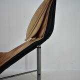 Chaise longue vintage en cuir cognac par Tord Bjorklund Suède, 1970