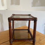 Vintage rattan side table