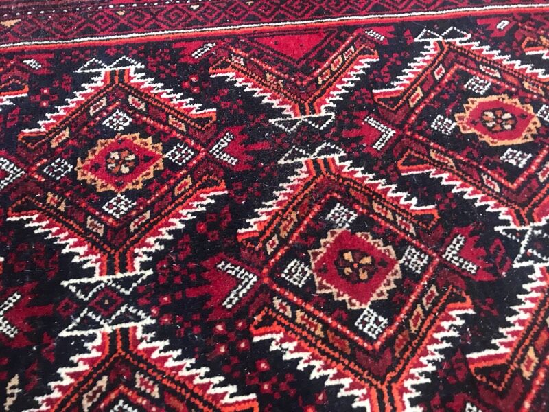 Vintage Afghan handmade rug - 100x183 cm