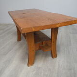 Coffee table with vintage wooden tray year 1960/1970