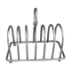 SILVER METAL TOAST DISPENSER WITH RING HANDLE