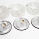 Lot de 3 plafonniers en verre 60