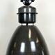 Dark grey enamel industrial factory lamp from elektrosvit, 1960s