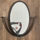 Art Deco wrought iron mirror 72x74cm