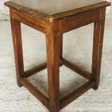 Tabouret vintage de ferme en châtaignier Circa 50