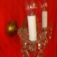 Crystal wall light with two arms from the 1960s.