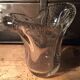Bubbled blown glass vase Val St Lambert