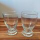 2 antique glasses in blown glass