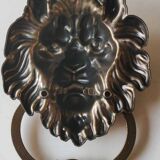 Antique Lion Head Door Knocker/Knocker, with Antique Bronze Patina 16 x 12 cm