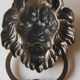 Heurtoir/Marteau de porte Tête de Lion Antique, à patine bronze Antique 16 x 12 cm