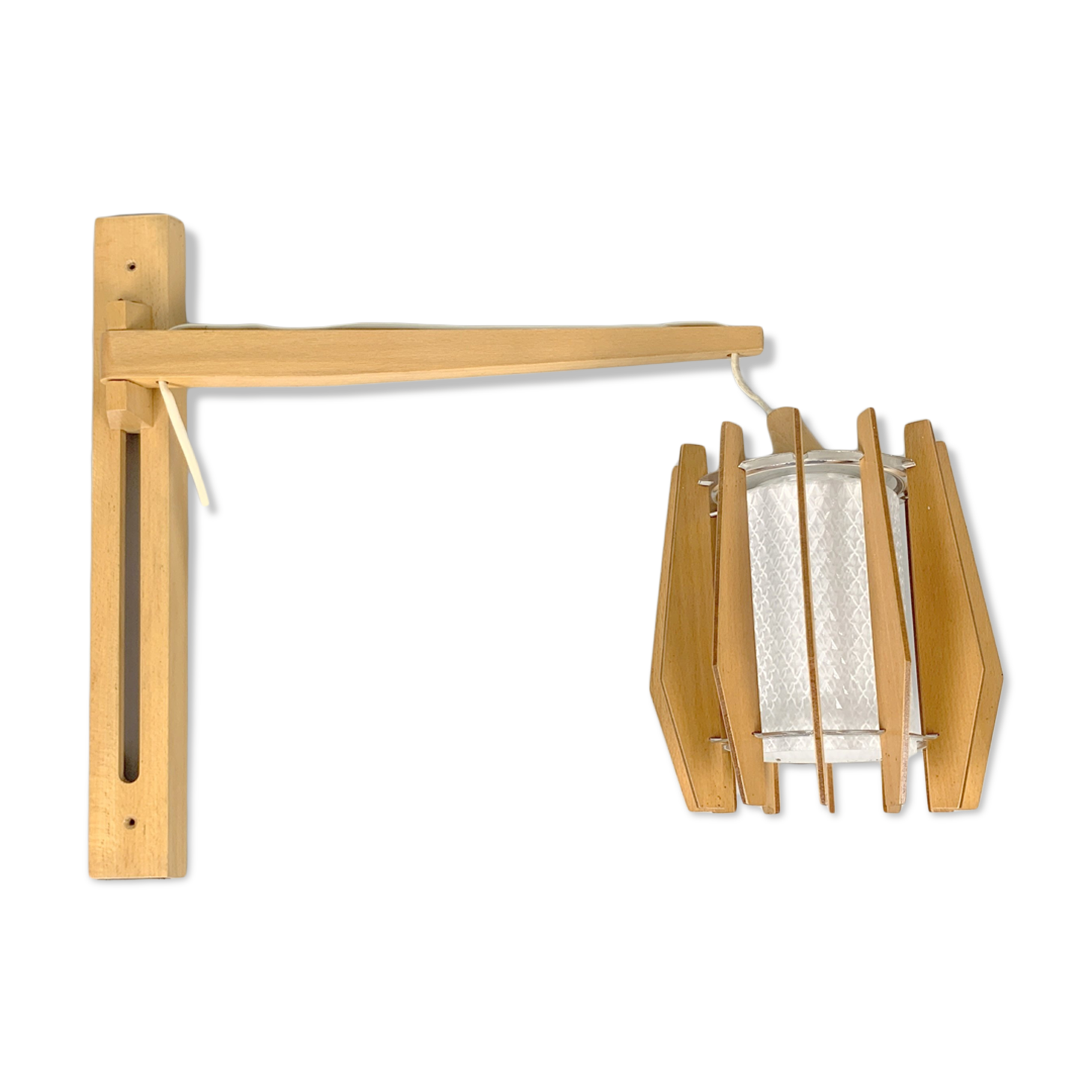 Mid-centrury Wooden Wall Lamp by Drevo Humpolec, Czechoslovakia, 1960's