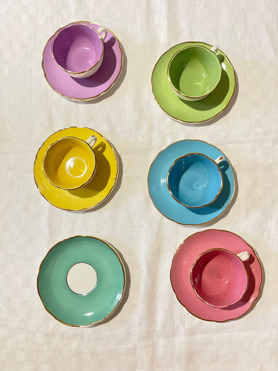 Lot of vintage Digouin – 5 cups and 6 saucers