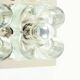 XL Mid Century floral wall light in glass and chrome by Sische, 1960s.
