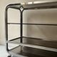 Hi-fi furniture sideboard/bar in smoked glass and chrome, 1970s design.
