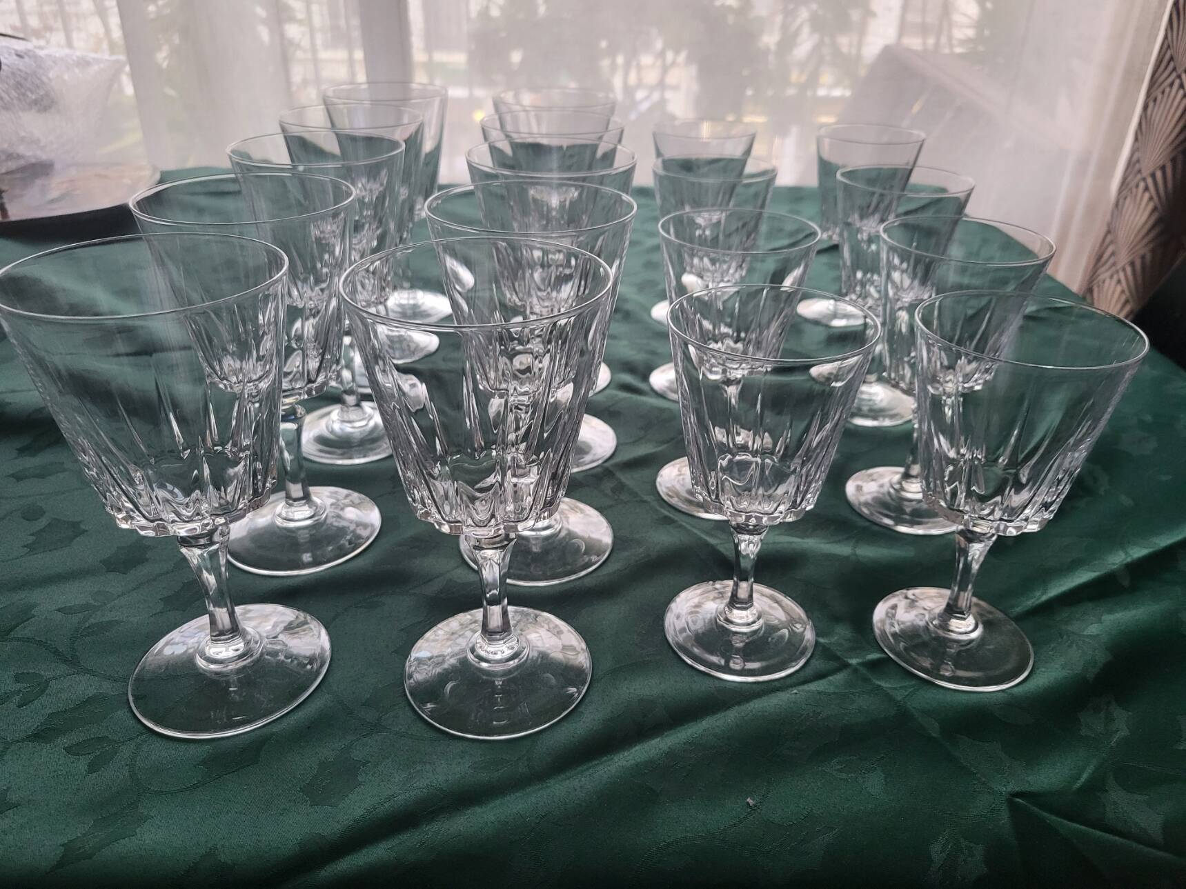 Arques crystal glassware service, Versailles pattern, France (set of 18)