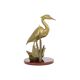 Vintage heron bird statue sculpture brass mid century 31cm