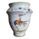 Martres Tolosane earthenware vase, Moustiers decor