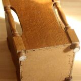 1960s Vintage - elegant wooden (oak) umbrella stand with plastic insert