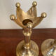 Pair of Scandinavian brass candle holders