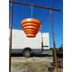 Vintage orange plastic pendant light