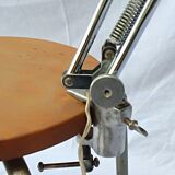 LARGE lamp type "architect" brushed metal and chrome