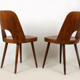 No. 515 Wooden Chairs by Oswald Haerdtl for TON, 1950s, Set of 2