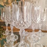 6 large stemmed glasses, Arques crystal, Longchamp model