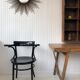 Fauteuil en bois noir