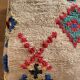 Large Bohemian Moroccan Berber Ottoman Colorful Beige Multicolored