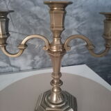 Pair of silver metal candlesticks