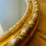Golden oval mirror, 50s/60s
