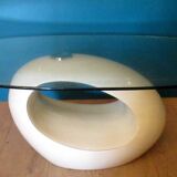 Vintage, oval, egg-shaped coffee table
