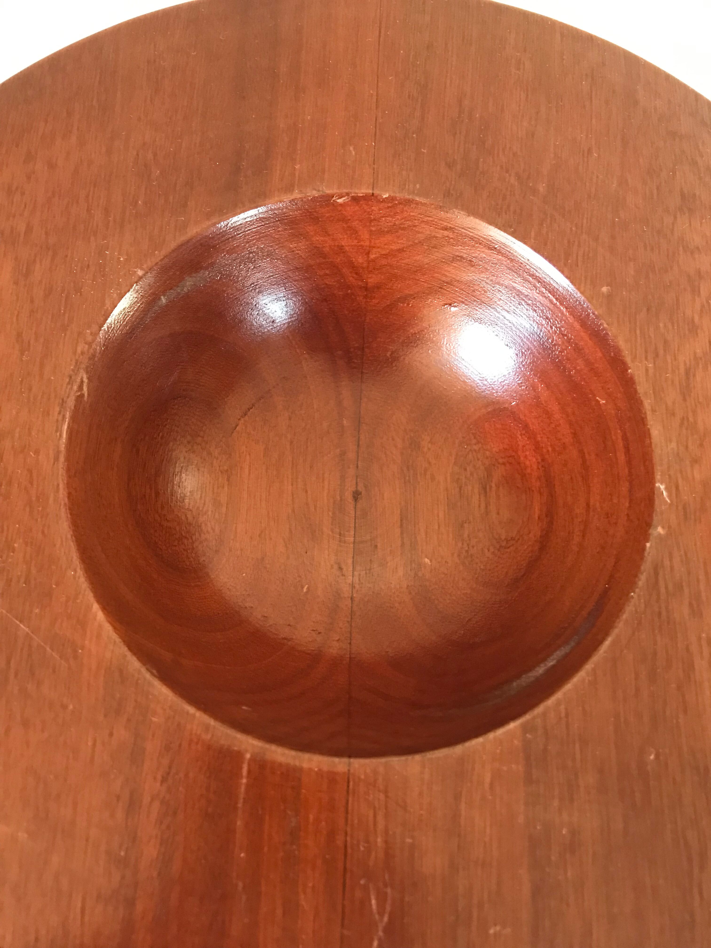 Empty vintage teak pocket 70s