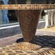 Round table in glazed ceramic mosaic – conical central base